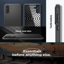 Spigen - Spigen Essential SandBlast Case for Samsung Galaxy M55 5G - Matte Black Spigen - Spigen Essential SandBlast Case for Samsung Galaxy M55 5G - Matte Black