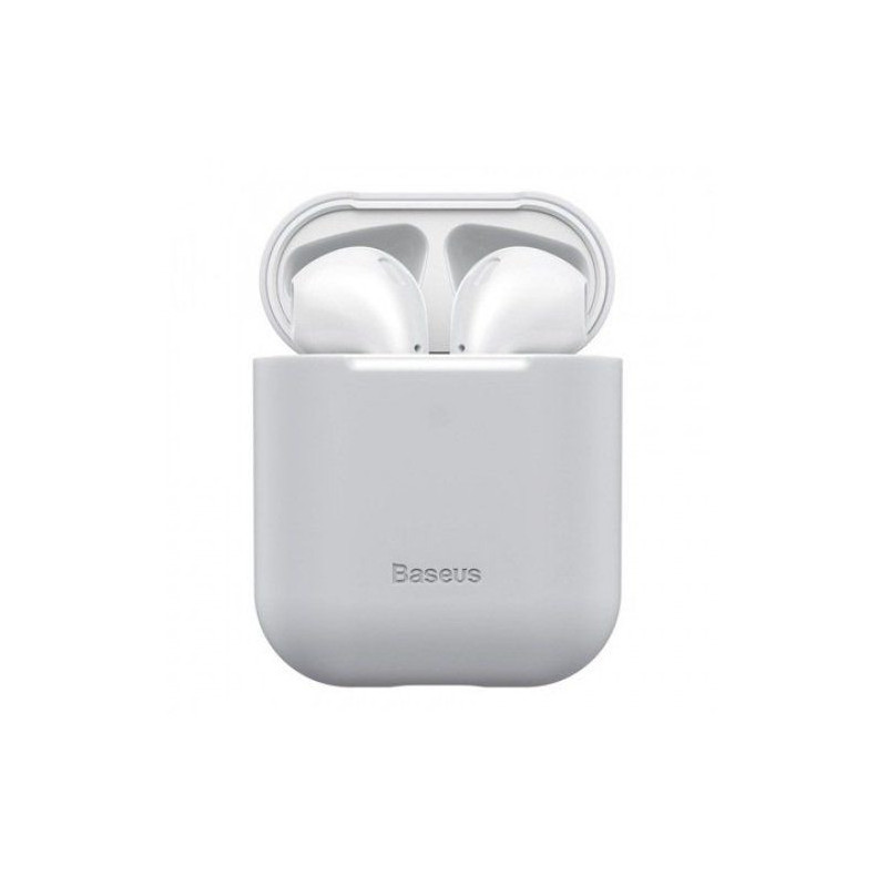 Baseus Apple Silica Series Ultra-Thin Silicone Protector Case for AirPods 1 / 2 Grey