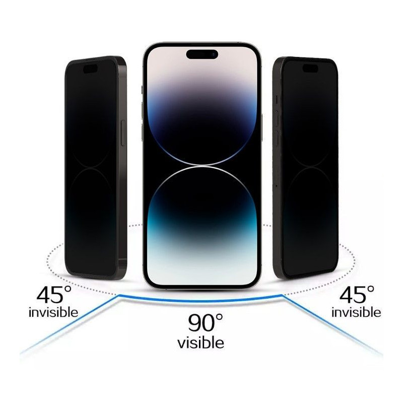 iLike Samsung GALAXY S23 TEMPERED PRIVACY GLASS (WITH CUTOUT FOR READER) Black