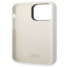 Karl Lagerfeld Apple iPhone 14 Pro Liquid Silicone Ikonik NFT Case White