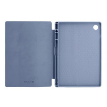 „Evelatus Galaxy Tab A8 10.5“ planšetinio kompiuterio dėklas su imitaciniu mikropluošto vidumi, levandų pilkos spalvos