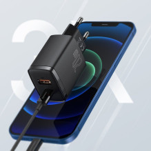 Baseus Baseus Compact fast charger USB / USB Type C 20W 3A Power Delivery Quick Charge 3.0 white (CCXJ-B02) White