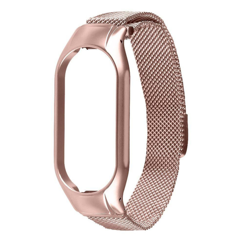 Taktinė „Xiaomi Loop“ magnetinė plieninė apyrankė „Mi Band 7“ – rožinė