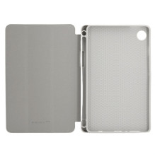 „Evelatus Galaxy Tab A9“ planšetinio kompiuterio dėklas su imitaciniu mikropluošto vidumi, sidabrinis „Evelatus Galaxy Tab A9“ planšetinio kompiuterio dėklas su imitaciniu mikropluošto vidumi, sidabrinis