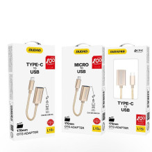 Dudao Dudao adapter cable OTG USB 2.0 to USB Type C gray (L15T) Dudao Dudao adapter cable OTG USB 2.0 to USB Type C gray (L15T)