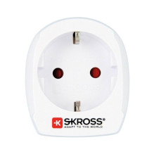 „Skross“ kelioninis adapteris iš Kanados į Europą į Daniją, baltas „Skross“ kelioninis adapteris iš Kanados į Europą į Daniją, baltas