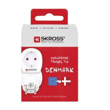 „Skross“ kelioninis adapteris iš Kanados į Europą į Daniją, baltas „Skross“ kelioninis adapteris iš Kanados į Europą į Daniją, baltas