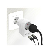 „Skross“ įmontuojamas lizdas + USB, baltas