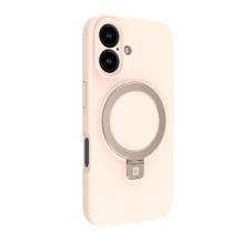 Evelatus Apple iPhone 16 Premium Magsafe with Stand Soft Touch Silicone Case Pink Sand
