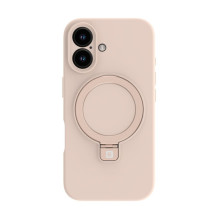 Evelatus Apple iPhone 16 Premium Magsafe with Stand Soft Touch Silicone Case Pink Sand