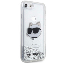 Karl Lagerfeld Karl Lagerfeld KLHCI8LNHCCS iPhone 7 / 8 / SE 2020 / 2022 silver / silver hardcase Glitter Choupette Head Karl Lagerfeld Karl Lagerfeld KLHCI8LNHCCS iPhone 7 / 8 / SE 2020 / 2022 silver / silver hardcase Glitter Choupette Head