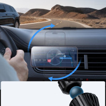 Joyroom Joyroom Magnetic Car Holder Wireless Charger 15W for Air Vent Black (JR-ZS240 Pro)