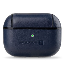 „Evelatus“ odinis apsauginis dėklas „Apple AirPods Pro“, tamsiai mėlynas „Evelatus“ odinis apsauginis dėklas „Apple AirPods Pro“, tamsiai mėlynas