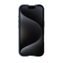 Evelatus Apple iPhone 16 Multi-Colored Silicone Case With MagSafe Aura Blue