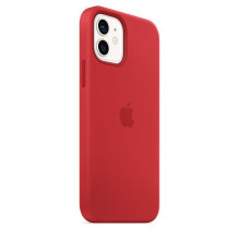 „Apple“ silikoninis dėklas su „MagSafe“ apsauga, skirtas „iPhone 12 mini“, raudonas