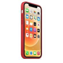 „Apple“ silikoninis dėklas su „MagSafe“ apsauga, skirtas „iPhone 12 mini“, raudonas