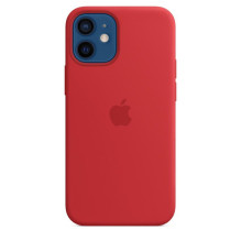 „Apple“ silikoninis dėklas su „MagSafe“ apsauga, skirtas „iPhone 12 mini“, raudonas