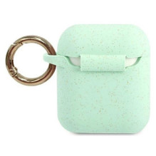 Guess Airpods Pro blizgantis silikoninis dėklas, žalias Guess Airpods Pro blizgantis silikoninis dėklas, žalias