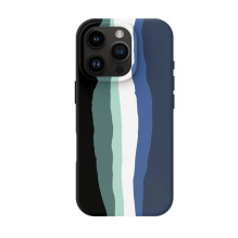 „Evelatus Apple iPhone 16 Pro Max“ daugiaspalvis silikoninis dėklas su „MagSafe Aura“ mėlynos spalvos