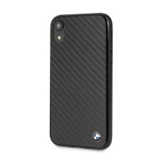 BMW Apple iPhone XR Signature kietas dėklas, tikras anglies juodumo BMW Apple iPhone XR Signature kietas dėklas, tikras anglies juodumo