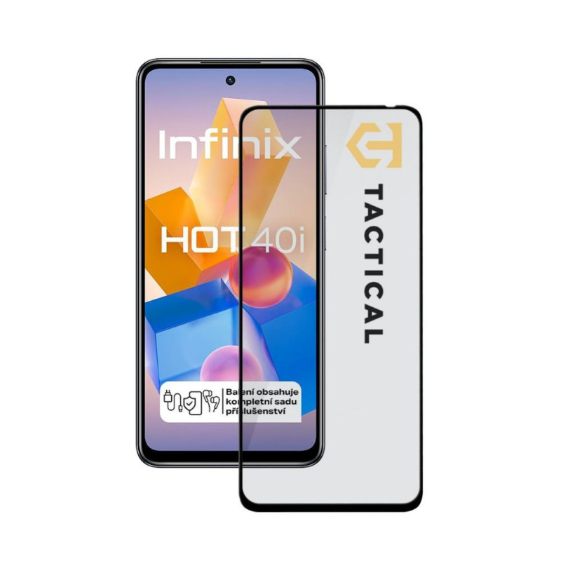 Taktinis - Taktinis stiklinis skydas 5D, skirtas „Infinix Hot 40i“, juodas