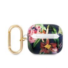„Guess“ „Apple Airpods 3“ TPU dėklas, mėlynas, gėlių rašto „Guess“ „Apple Airpods 3“ TPU dėklas, mėlynas, gėlių rašto