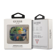 Guess Apple Airpods 3 TPU Flower Print Case Blue Guess Apple Airpods 3 TPU Flower Print Case Blue