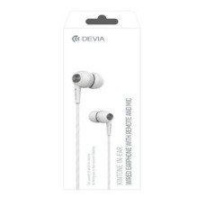 Devia Wired earphones Kintone jack 3,5mm white White Devia Wired earphones Kintone jack 3,5mm white White