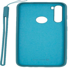 Evelatus Xiaomi Xiaomi Redmi Note 8 / Redmi Note 8 2021 Soft Touch Silicone Case with Strap Blue