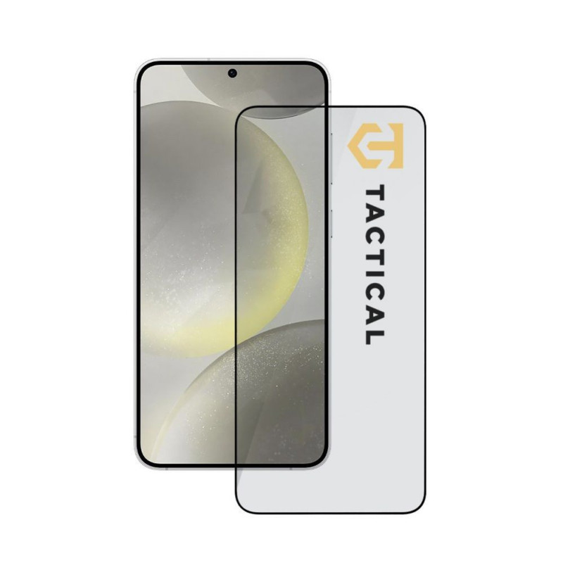 Taktinis „Samsung Galaxy S25 / S24“ stiklinis apsauginis dėklas 5D, skirtas „Samsung“, juodas