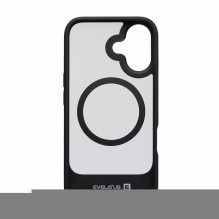 Evelatus Apple iPhone 16 Rubber Coated MagSafe With Stand Case Black Evelatus Apple iPhone 16 Rubber Coated MagSafe With Stand Case Black