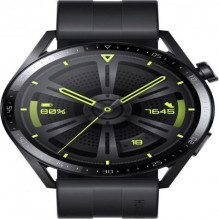 Huawei Watch GT 3 46 mm su juodu sportiniu dirželiu, juodas Huawei Watch GT 3 46 mm su juodu sportiniu dirželiu, juodas