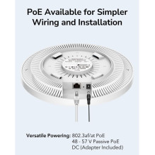 Cudy AP3000 MeshAir AX3000 WiFi 6 Access Point 2.5G Port Dual Band PoE Ceiling Mount White