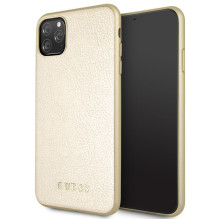 Guess Apple iPhone 11 Pro Max Iridescent PU Hard Case Gold Guess Apple iPhone 11 Pro Max Iridescent PU Hard Case Gold
