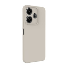 „Xiaomi Redmi Note 13 4G“ aukščiausios kokybės minkšto lietimo silikoninis dėklas, sidabrinis