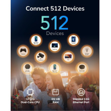 „Cudy AP3000 MeshAir AX3000 WiFi“ prieigos taškas, 6 2,5 G prievadų, dviejų dažnių, PoE, montuojamas ant lubų, baltas