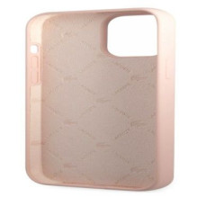 Lacoste Apple iPhone 13 Pro Liquid Silicone Glossy Printing Logo Case Pink