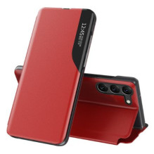 Eco Samsung Galaxy S23+ with a flip stand Leather View Case Red