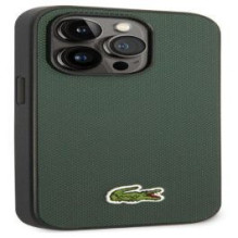 Lacoste Apple iPhone 14 Pro Iconic Petit Pique Logo dėklas tamsiai žalias