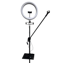 iLike S12 LED Selfie 31cm Ring Light Lamp + Tripod Stand 2.1m + Shelf & 3x phone / Mic Holder Black iLike S12 LED Selfie 31cm Ring Light Lamp + Tripod Stand 2.1m + Shelf & 3x phone / Mic Holder Black