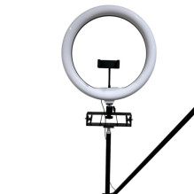 iLike S12 LED Selfie 31cm Ring Light Lamp + Tripod Stand 2.1m + Shelf & 3x phone / Mic Holder Black iLike S12 LED Selfie 31cm Ring Light Lamp + Tripod Stand 2.1m + Shelf & 3x phone / Mic Holder Black