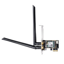 „Cudy WE3000 AirMax AX3000 WiFi 6 Bluetooth 5.0 PCIe“ adapteris „Intel AX200 Dual Band“ 2 antenos, juodas „Cudy WE3000 AirMax AX3000 WiFi 6 Bluetooth 5.0 PCIe“ adapteris „Intel AX200 Dual Band“ 2 antenos, juodas