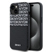 DKNY – DKNY PU odos dėklas su pasikartojančiu raštu, kortelių kišenėmis, skirtas iPhone 14, juodas