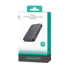 Joyroom Powerbank Joyroom JR-W020 Mini 5000mAh USB-A USB-C inductive 20W - black + USB-C / USB-C cable