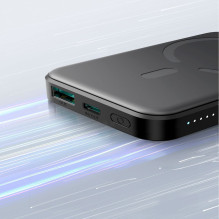 Joyroom Powerbank Joyroom JR-W020 Mini 5000mAh USB-A USB-C inductive 20W - black + USB-C / USB-C cable