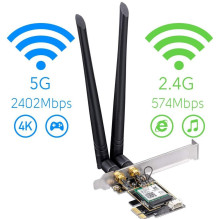 „Cudy WE3000 AirMax AX3000 WiFi 6 Bluetooth 5.0 PCIe“ adapteris „Intel AX200 Dual Band“ 2 antenos, juodas „Cudy WE3000 AirMax AX3000 WiFi 6 Bluetooth 5.0 PCIe“ adapteris „Intel AX200 Dual Band“ 2 antenos, juodas