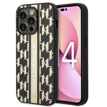 Karl Lagerfeld Apple iPhone 14 Pro 6.1 hardcase Monogram Stripe Brown
