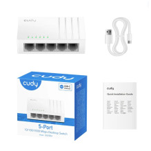 Cudy GS105U NetSwitch 5-Port Gigabit Switch USB-C Power IGMP QoS Loop Prevention Black Cudy GS105U NetSwitch 5-Port Gigabit Switch USB-C Power IGMP QoS Loop Prevention Black