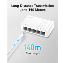 Cudy GS105U NetSwitch 5-Port Gigabit Switch USB-C Power IGMP QoS Loop Prevention Black Cudy GS105U NetSwitch 5-Port Gigabit Switch USB-C Power IGMP QoS Loop Prevention Black