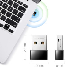 Cudy WU650 AirNano AC650 Dual Band WiFi USB Adapter Nano Size USB 2.0 Plug and Play Black Cudy WU650 AirNano AC650 Dual Band WiFi USB Adapter Nano Size USB 2.0 Plug and Play Black